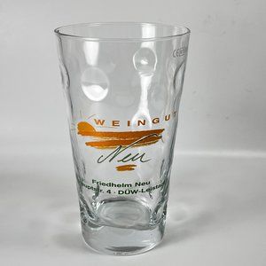Friedhelm Neu German Weingut Wine Tasting Glass Clear Souvenir 0.5 Liter